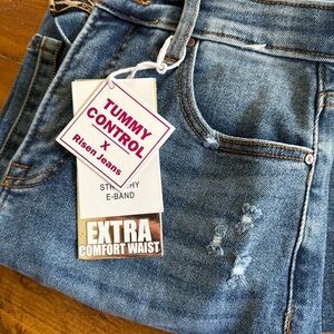 Risen Jeans Tummy Control Extra Comfort Waist Denim straight leg - Light Blue 9